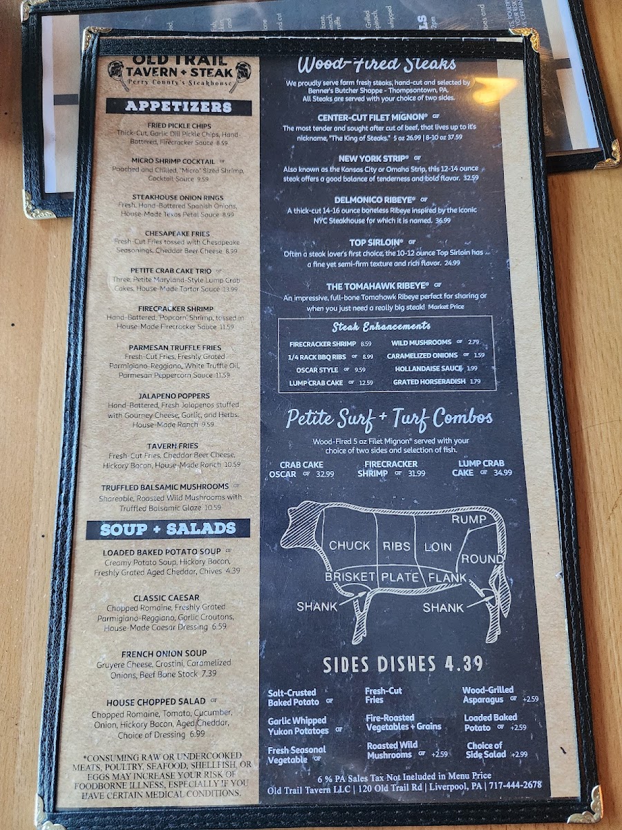 Menu Old Trail Tavern + Steak-6